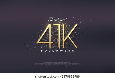 Simple design number 20. Celebration of achieving 41k followers number.