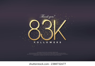 Simple design number 20. Celebration of achieving 83k followers number.