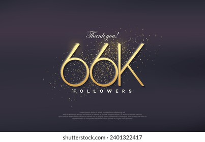 Simple design number 20. Celebration of achieving 66k followers number.