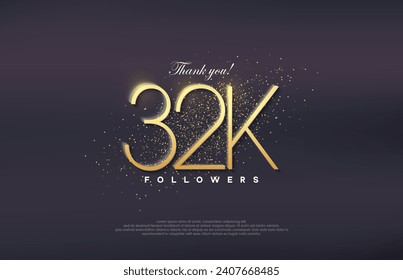 Diseño simple número 20. Celebración de conseguir 32 mil seguidores.