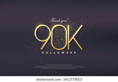 Simple design number 20. Celebration of achieving 90k followers number.