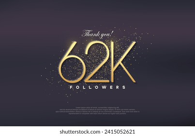Simple design number 20. Celebration of achieving 62k followers number.