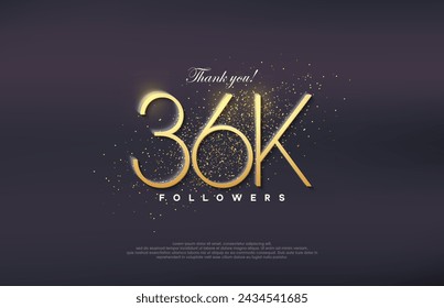 Simple design number 20. Celebration of achieving 36k followers number.