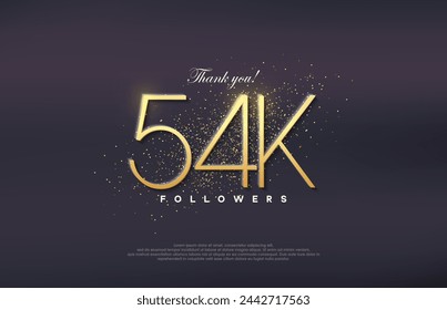 Simple design number 20. Celebration of achieving 54k followers number.