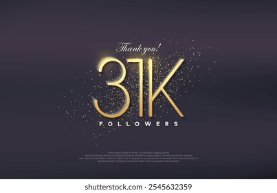 Número de design simples 20. Celebração de alcançar o número de 31 mil seguidores.
