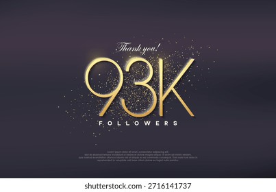 Diseño simple número 20. Celebración de lograr 93k número de seguidores.