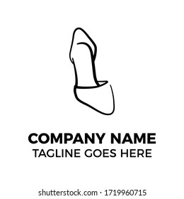 simple design object high heel logo