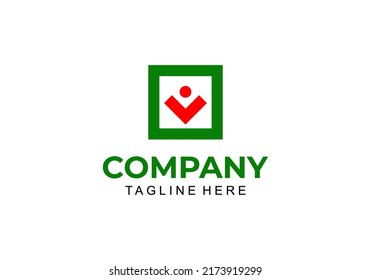 simple design office space symbol for company logo