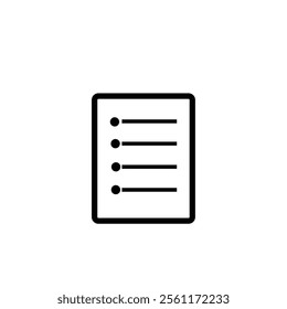 Simple design paper list icon version 1