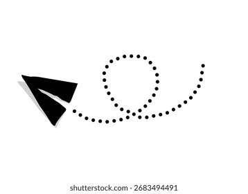 design simples de ícone de símbolo de plano de papel .eps