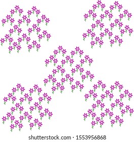 simple design of pattern flower on white background 