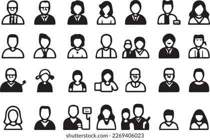 Simple Design People Avatar Icon Pack