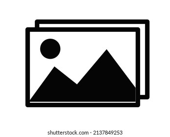 vector de icono de fotografía de diseño simple