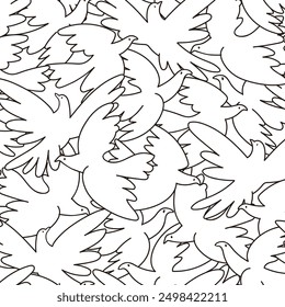 A simple design of a pigeon taking off,