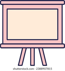 Simple design pink and beige office supplies presentation board