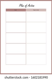 A simple design of plan of action