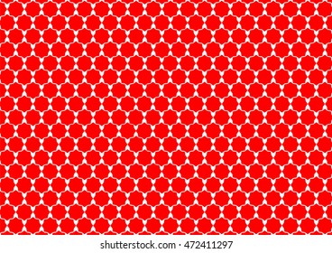Simple design polygons Arabic inspiration red