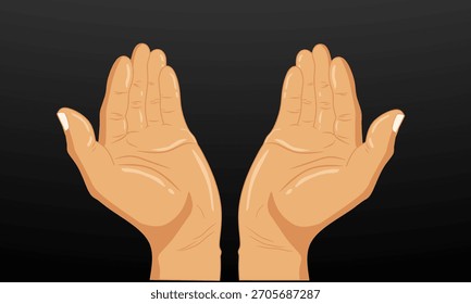 einfaches Design der Betenden Handflächen