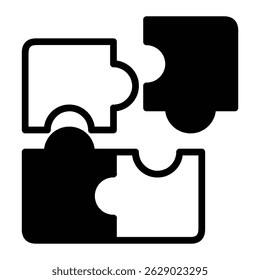 simple design of puzzle flat icon