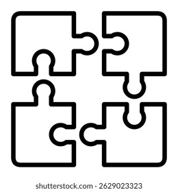 simple design of puzzle flat icon