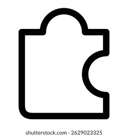 einfaches Design des Puzzles flaches Symbol