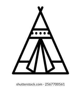 A simple design pyramid tent symbol