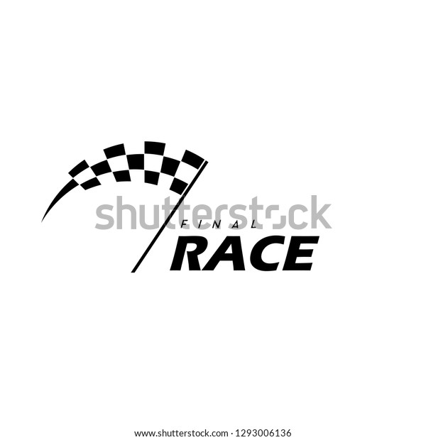 simple design race flag logo template, Race flag\
Icon - Vector