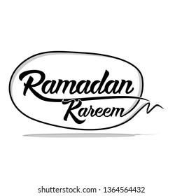 Simple design ramadan kareem typogyaphy.