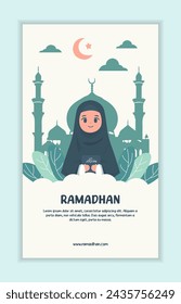 Simple design for Ramadan social media stories needs