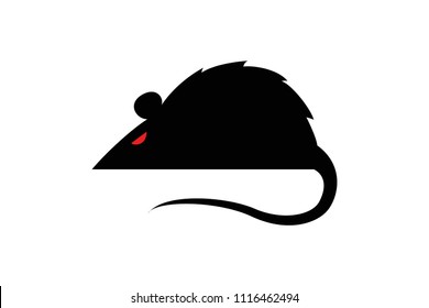 Simple Design of  Rat Silhouette