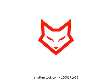 Simple Design of Red Fox Head