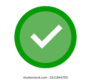 Simple design round checkbox icon. Vector.