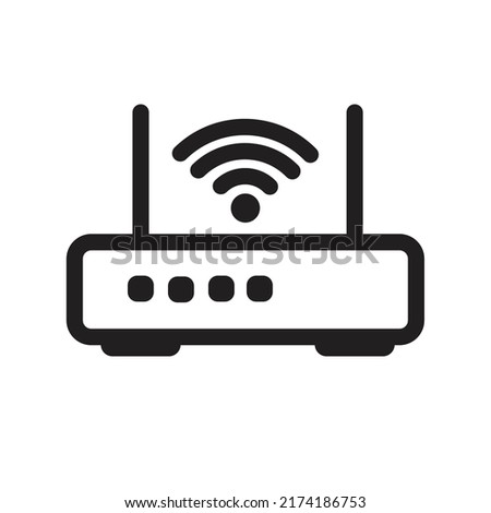 Simple design of Router vector icon