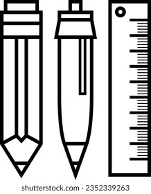 Simple design of school related items