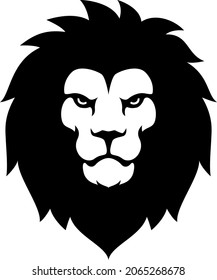 Simple Design of Serious Lion Head