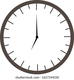 A simple design of seven o'clock icon