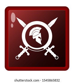 simple design with shield sword logo icon vector