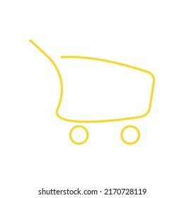 simple design shopping trolley vector icon.