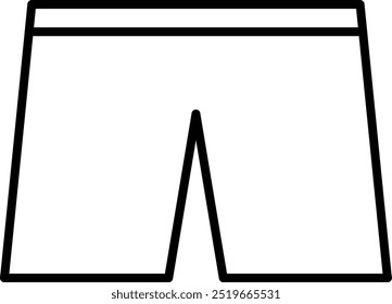 Diseño simple de signo de icono de pantalón corto