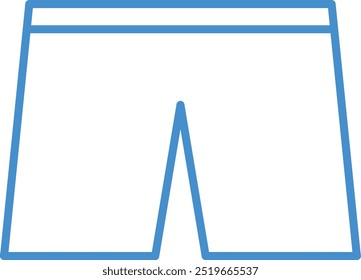 Diseño simple de signo de icono de pantalón corto