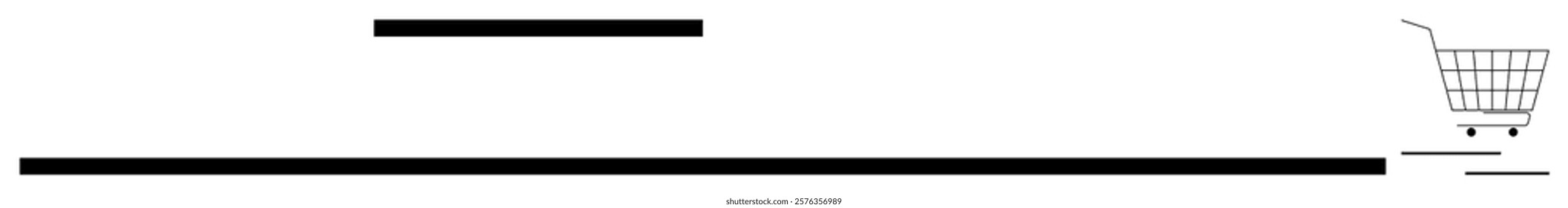 Simple design showcasing a search bar at the top and a shopping cart icon on the right side. Ideal for themes like e-commerce, online shopping, retail business, web design and minimalistic layouts