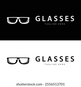 simple design silhouette logo glasses illustration modern fashion style for product brand