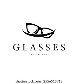 simple design silhouette logo glasses illustration modern fashion style for product brand