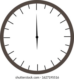 A simple design of six o'clock icon