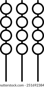 simple design of skewer icon