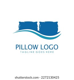 Einfaches Design-Schlafkissen. Logo für Business, Interior, Möbel und Schlafsymbol.