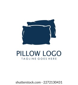 Simple Design Sleeping Pillow. Logo for Business, Interior, Furniture and Sleep Symbol.