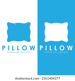 Simple Design Sleeping Pillow. Logo for Business, Interior, Furniture and Sleep Symbol.