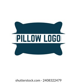 Sencilla almohada de diseño. Logo para empresas, interiores, muebles y símbolo del sueño.
