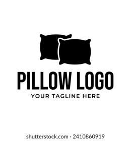 Sencilla almohada de diseño. Logo para empresas, interiores, muebles y símbolo del sueño.